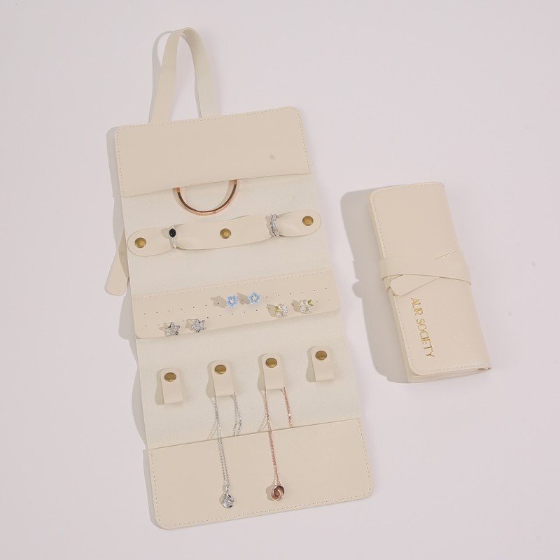 Jewelry Organizer Bag Manufacturer - Custom Logo PU Leather Travel Roll