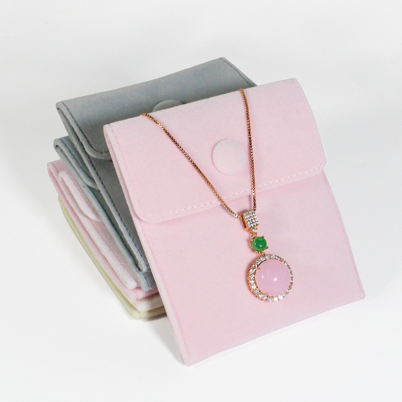 Jewelry Pouch Manufacturer - Suede Velvet Flap Pouch