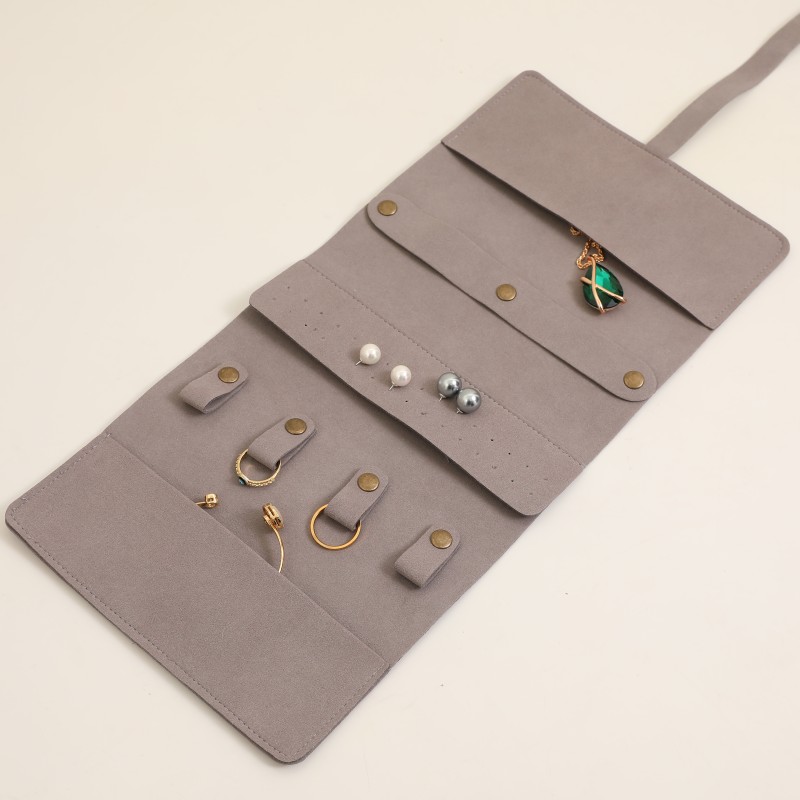 Jewelry Roll Factory - Foldable 1.4mm Microfiber Travel Organizer