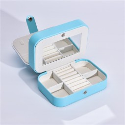 Jewelry Organizer Factory - Portable Leather Case with Mirror