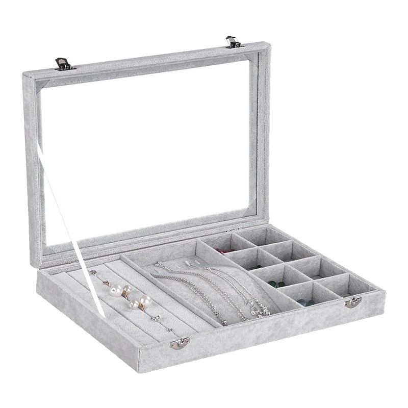 Earring Organizer Factory - Velvet Clear Lid Storage Case