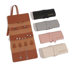 Jewelry Organizer Bag Manufacturer - Custom Logo PU Leather Travel Roll