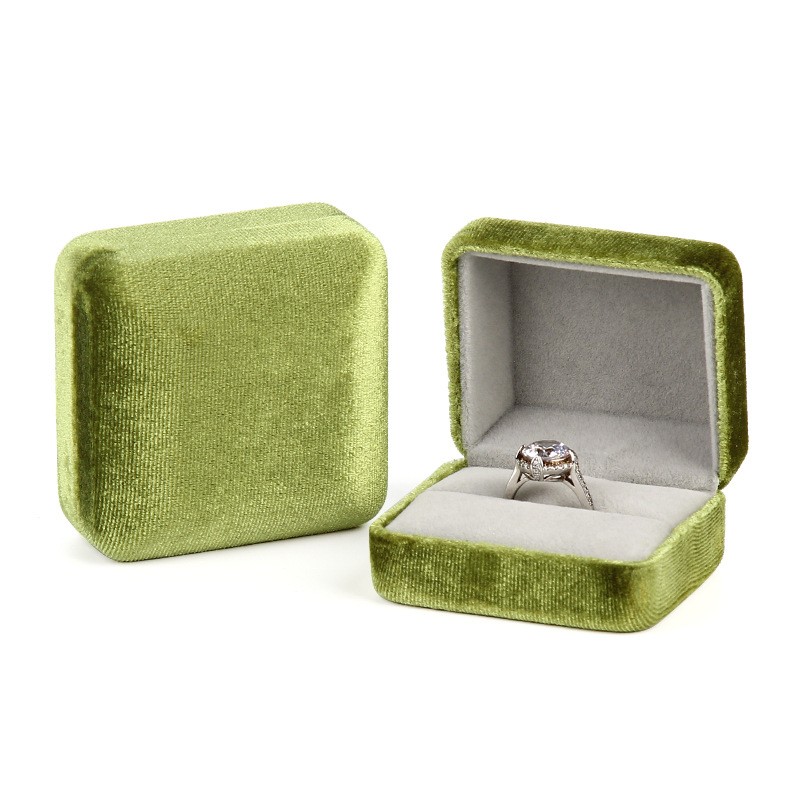 Jewelry Set Box Manufacturer - Green Velvet Premium Packaging