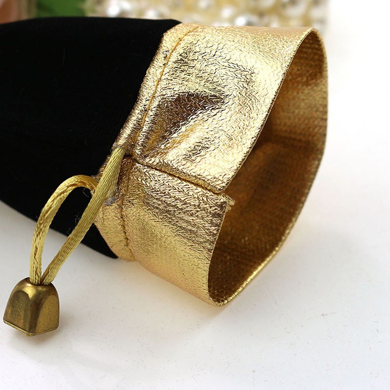 Jewelry Pouch Manufacturer - Black Suede Drawstring Low MOQ