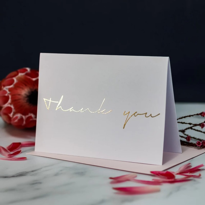 Birthday Cards Factory - Custom Gold Foil Thank You Cards