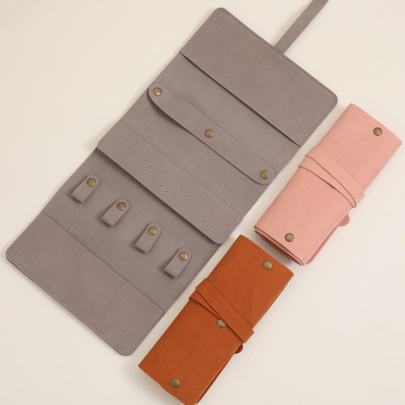 Jewelry Organizer Pouch Factory - Custom Logo Foldable Velvet Roll