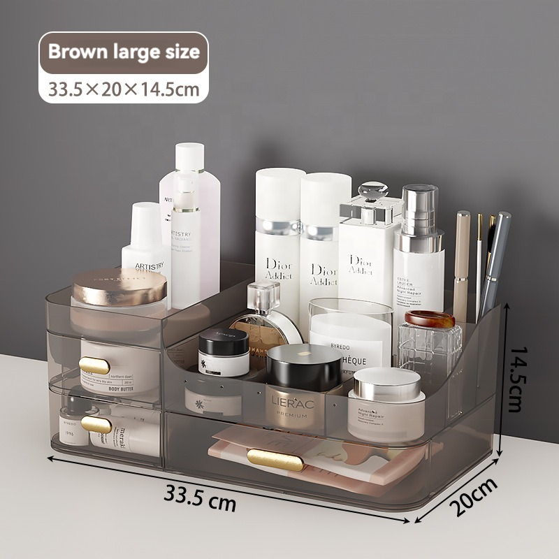 Makeup Organizer Manufacturer - Acrylic Clear with Drawers Plastic Desktop