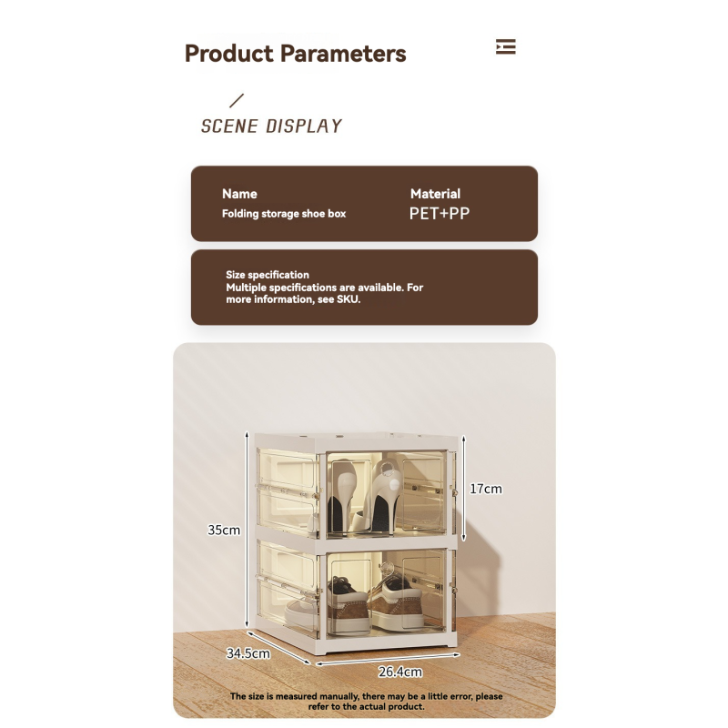 Shoe Cabinet Manufacturer - Folding Large Capacity Multi-Layer Plastic Box