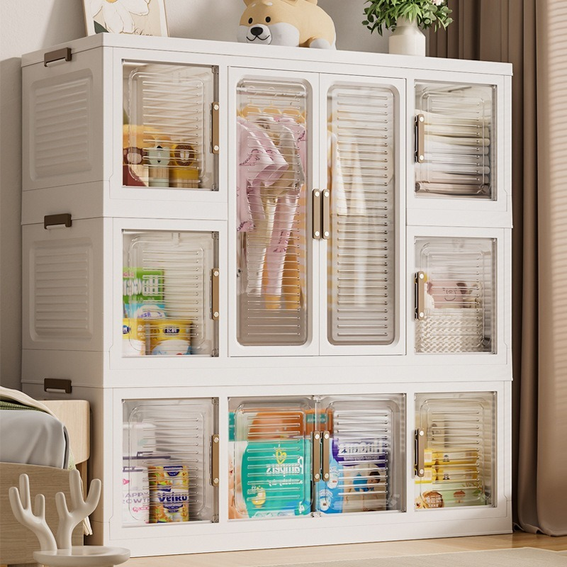 Folding Storage Cabinet Manufacturer - With Handle Closet for Hanging Clothes