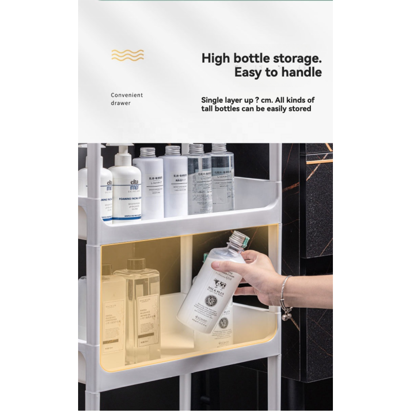 Storage Rack Manufacturer - Multi-layer Wooden Drawer-Type Wheeled Trolley