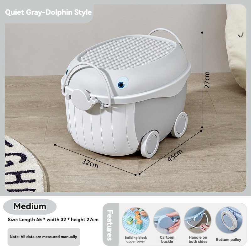 Children Storage Box Manufacturer - Large Capacity Pig Dolphin Building Blocks Basket