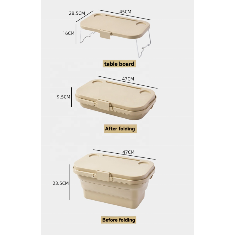 Camping Basket Manufacturer - Multifunction Folding Wash Basin with Lid and Tray