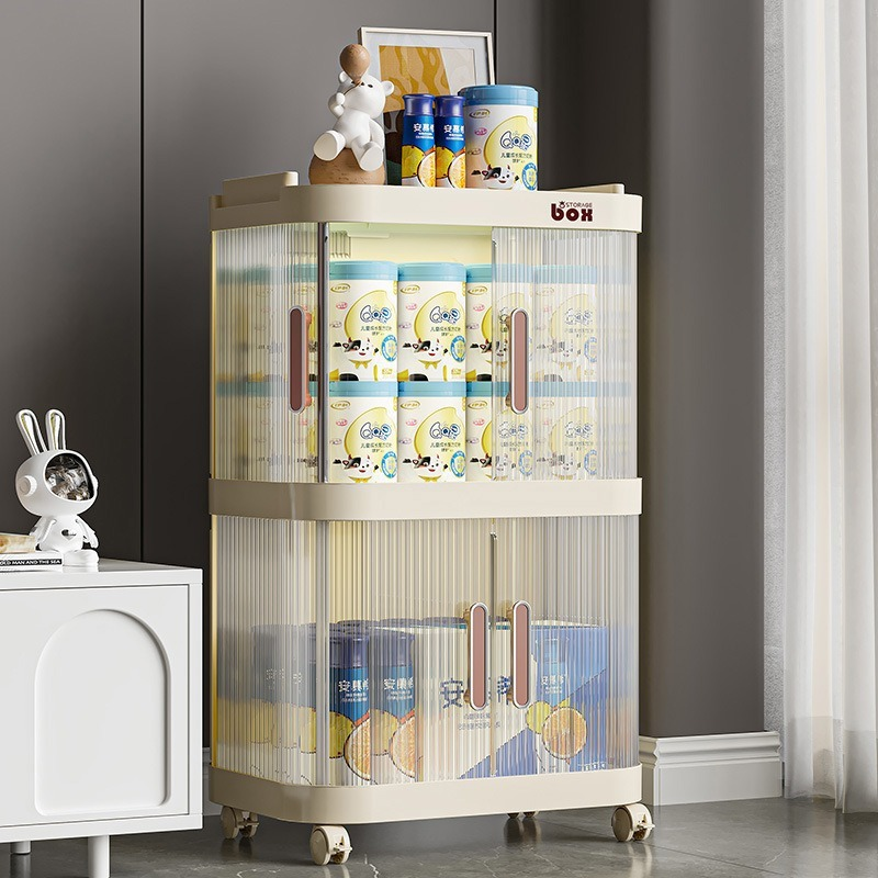 Storage Cabinet Manufacturer - Clear Foldable Movable with Wheels Stackable