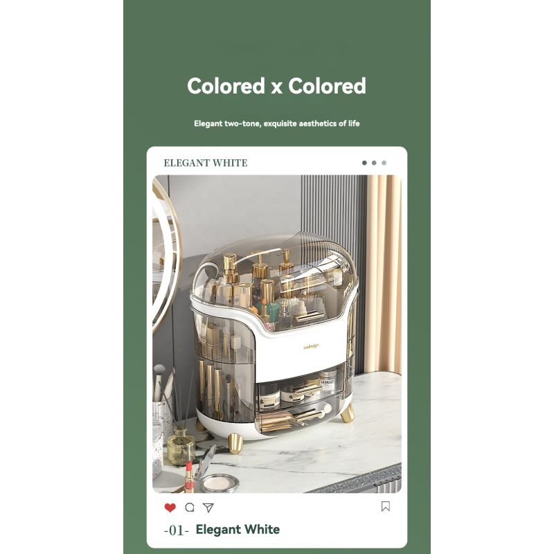 Makeup Organizer Manufacturer - Fashion Plastic Large Capacity Desktop Storage