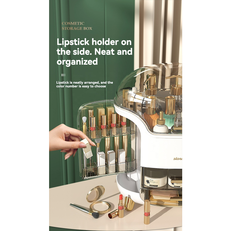 Makeup Organizer Manufacturer - Fashion Plastic Large Capacity Desktop Storage