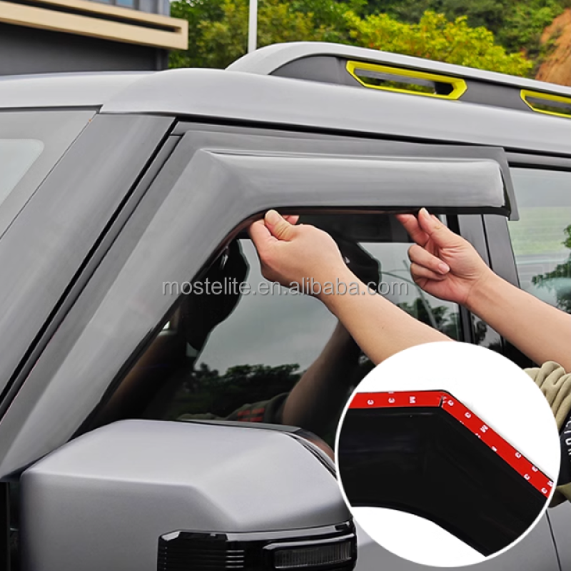 Wind Deflectors Manufacturer - Black Rain Guard for Dodge Nitro