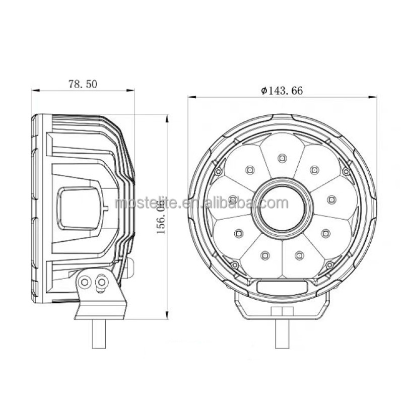 LED Driving Light Factory - 5.75 Inch White for BJ40