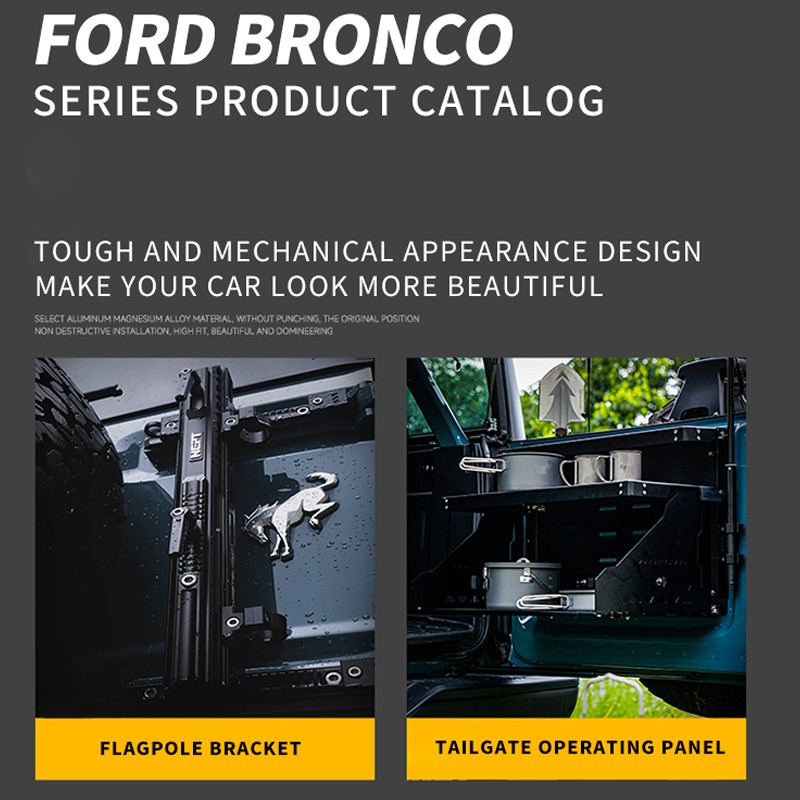 Roof Rack Factory - Off Road Folding Ladder for Bronco