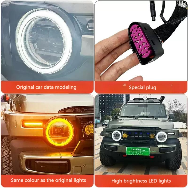 LED Headlight Factory - Angel Eye Halo Ring for Icar V23