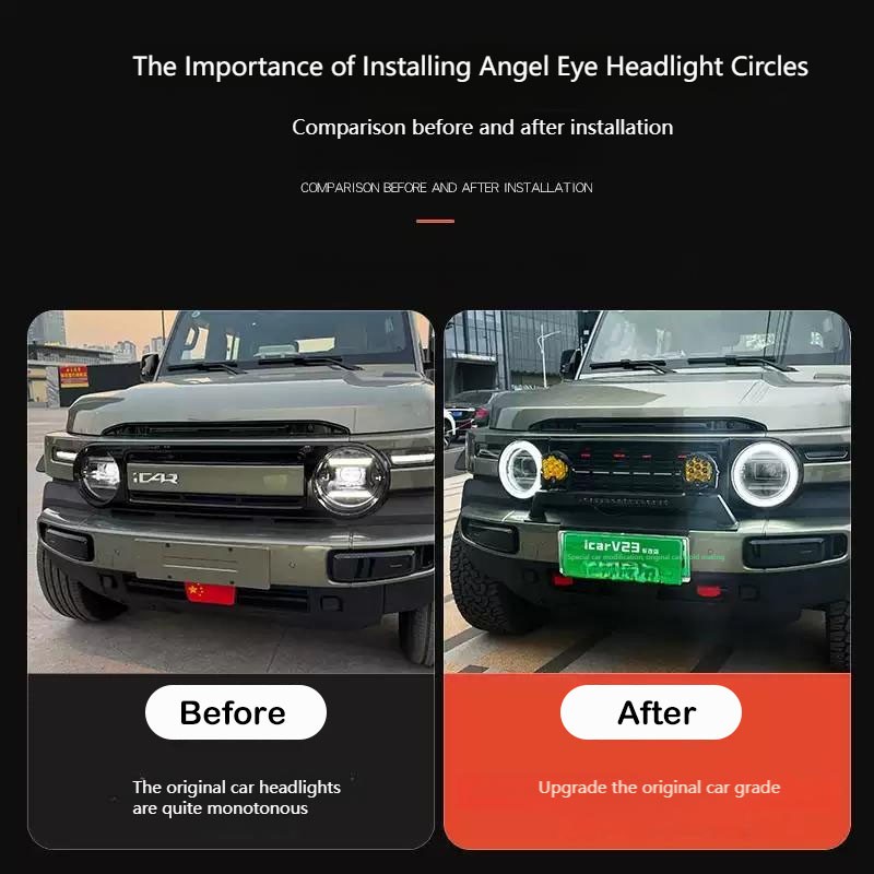 LED Headlight Factory - Angel Eye Halo Ring for Icar V23
