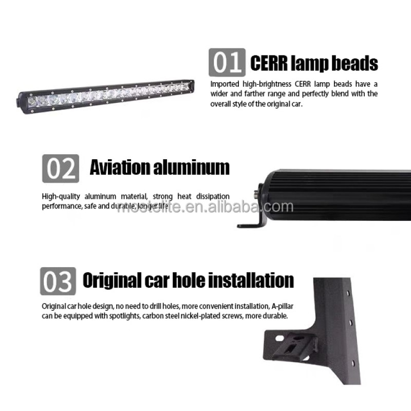 LED Bar Manufacturer - 288W Two Row White for BJ40