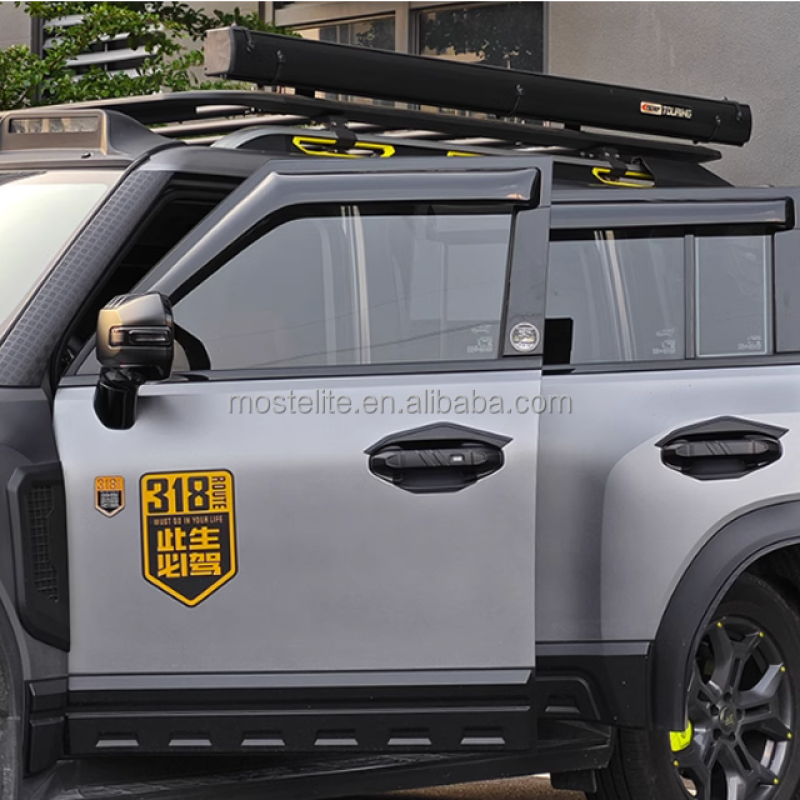 Wind Deflectors Manufacturer - Black Rain Guard for Dodge Nitro