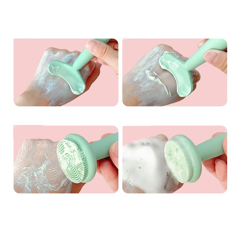 Mask Brush Supplier - 2 in 1 Double Head Soft Bristle Cleansing Massage