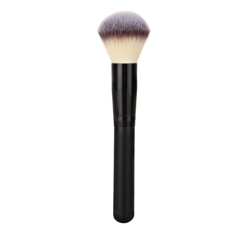 Makeup Brush Manufacturer - Single Black Simple Wooden Handle Custom logo