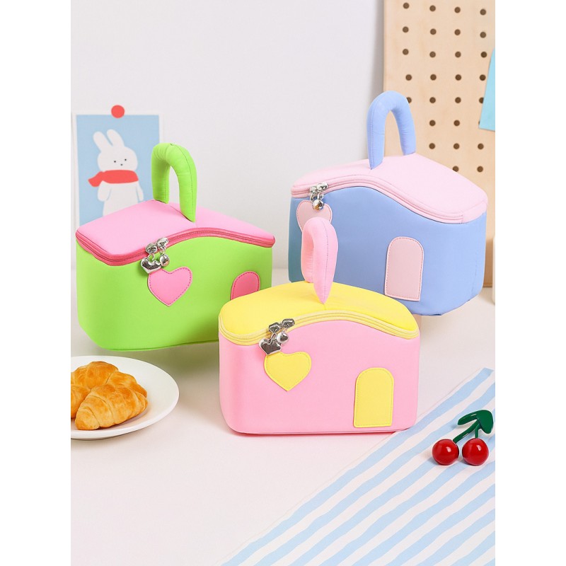 Cosmetic Bag Manufacturer - Colorful House Cute Large Capacity Female Storage