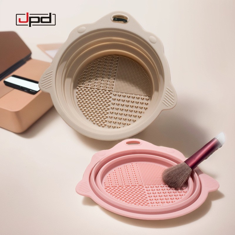 Cleaning Bowl Manufacturer - Silicone Foldable Portable Makeup Brush Cleaning