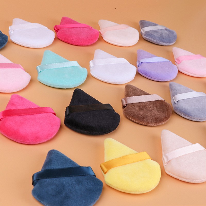 Cosmetic Puff Factory - LOW MOQ Custom Logo Super Soft Velvet Triangle