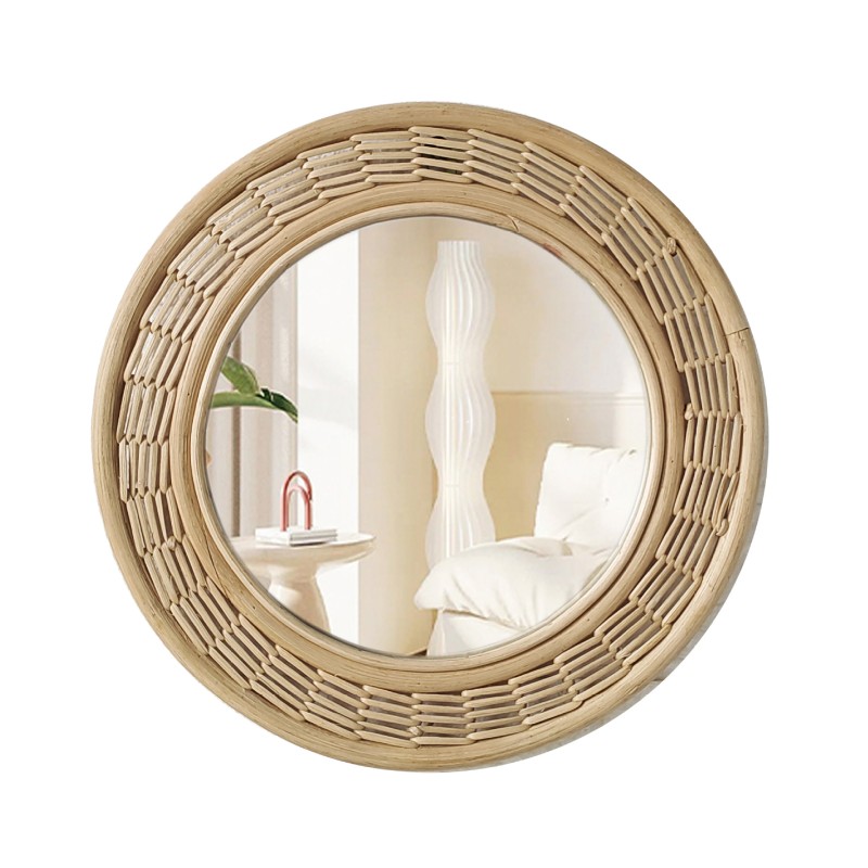 Cosmetic Mirror Supplier - High Quality Rattan Wall Vintage Handmade