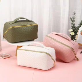 Makeup Bag Supplier - 2025 New High-End PU Portable Large Capacity Zipper