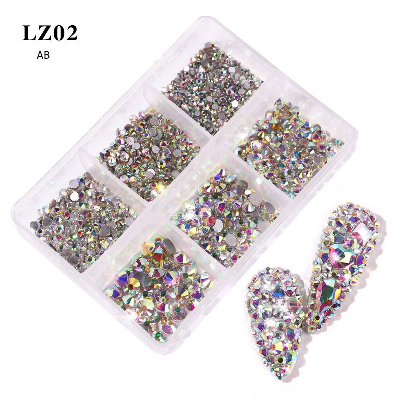 Nail Rhinestones Supplier - Wholesale Multi Color Glass Crystal Flatback Kit