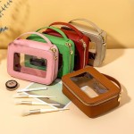 Makeup Organizer Factory - Mini Travel PVC Leather with Zipper Simple Fashion