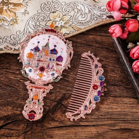 Mirror Comb Set Supplier - New European Style Folding Retro Souvenir Portable