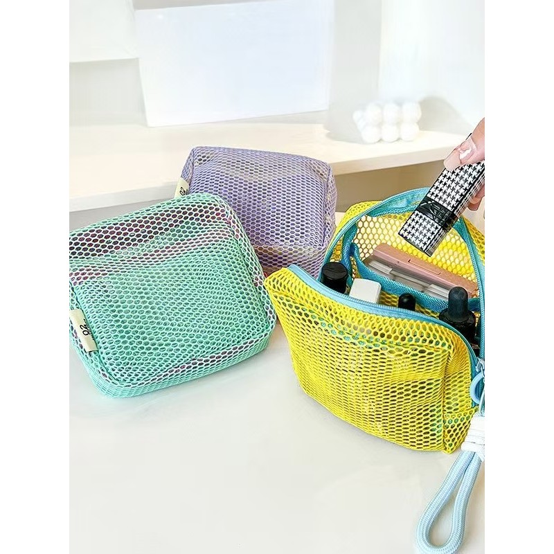 Lipstick Bag Manufacturer - Mesh Women's Tofu Bag Mini Coin Purse Large Capacity