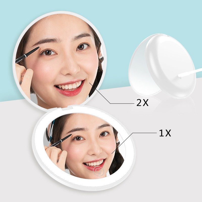 LED Mirror Supplier - Celebrity Handheld Infinite Dimming Foldable Charging