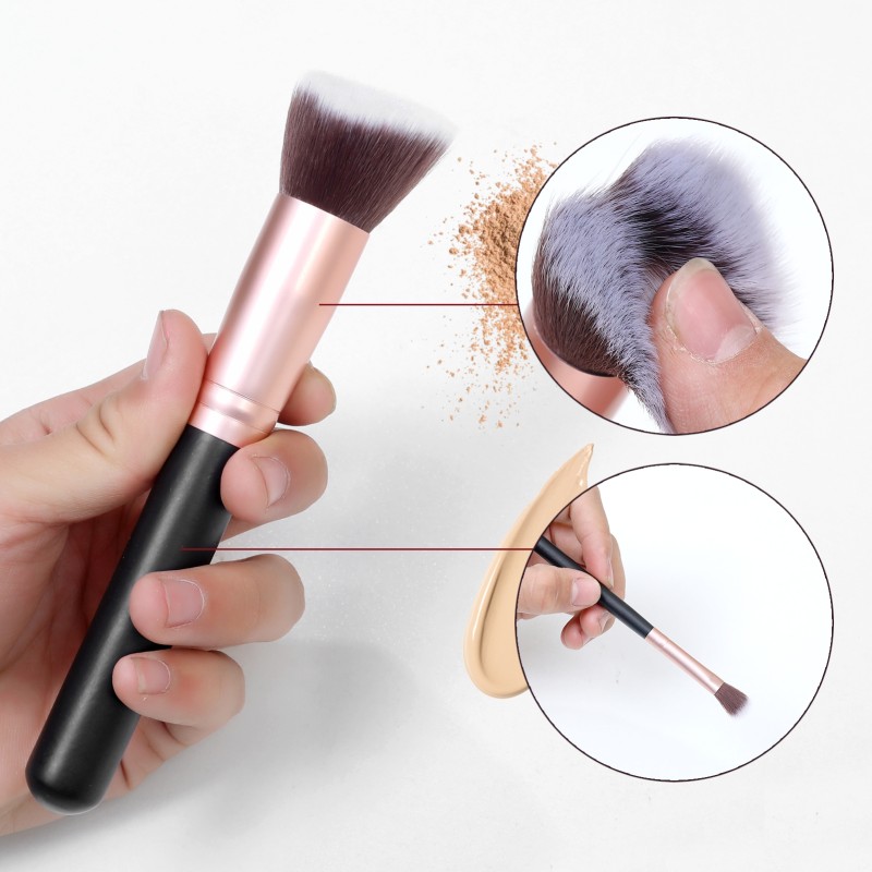 Makeup Brush Set Manufacturer - 14 PCS Custom Logo Private Label Matte Black