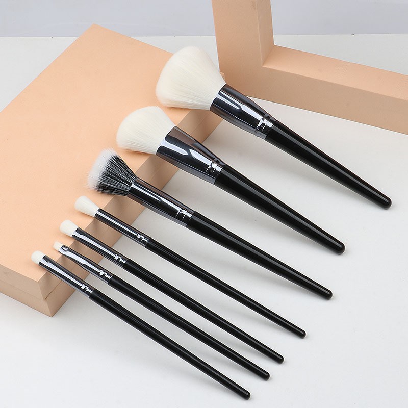 Makeup Brush Set Factory - Black Yao 7-piece Soft-bristled Contour Dot Color