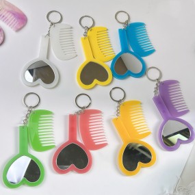Mirror Comb Set Supplier - Newest Selling Love Pendant Portable Handle Comb
