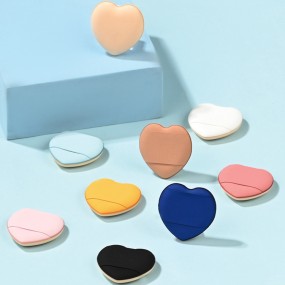 Air Cushion Puff Supplier - Custom Logo Colorful Heart Mini High Quality