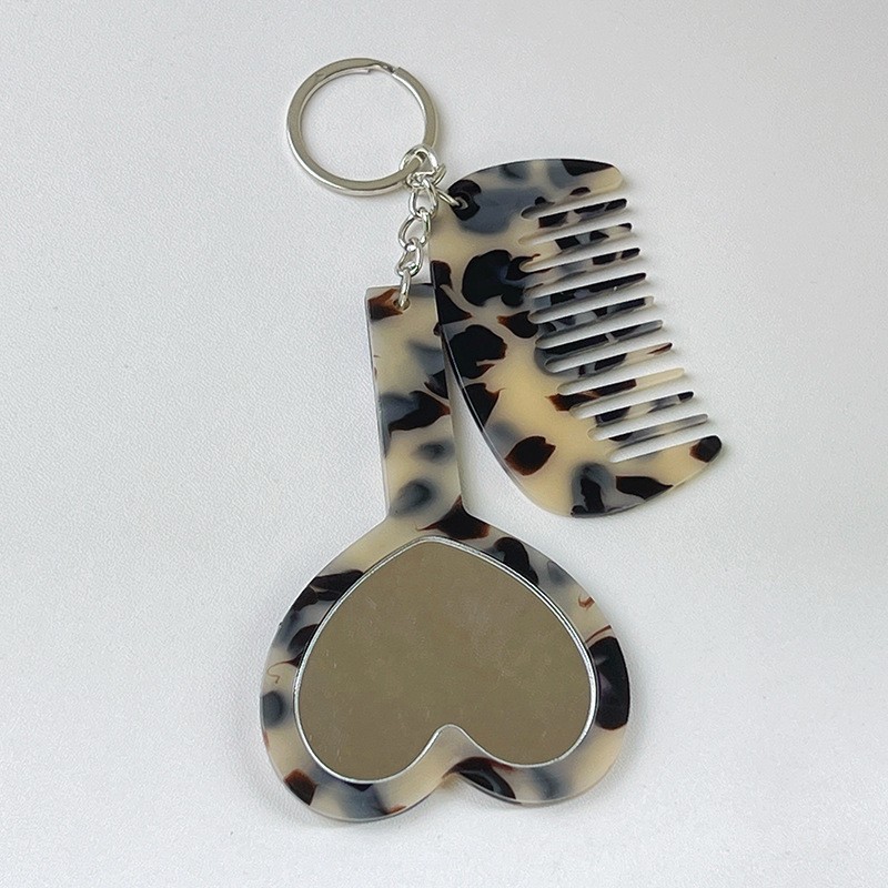 Mirror Comb Set Supplier - Newest Selling Love Pendant Portable Handle Comb