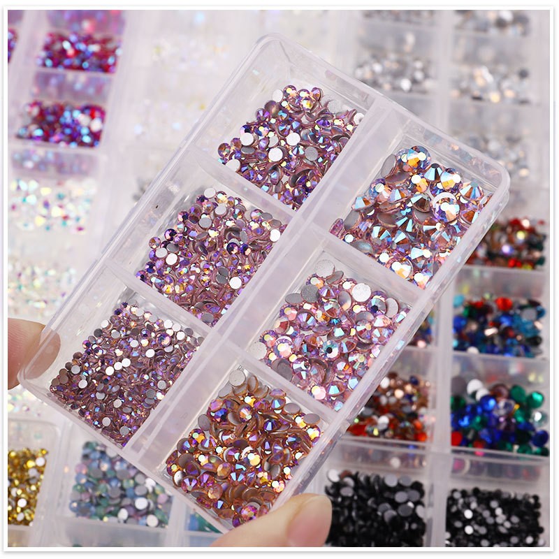 Nail Rhinestones Supplier - Wholesale Multi Color Glass Crystal Flatback Kit