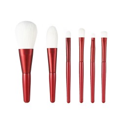 Makeup Brush Set Supplier - 6 Burgundy High-grade Soft Portable Brush Set