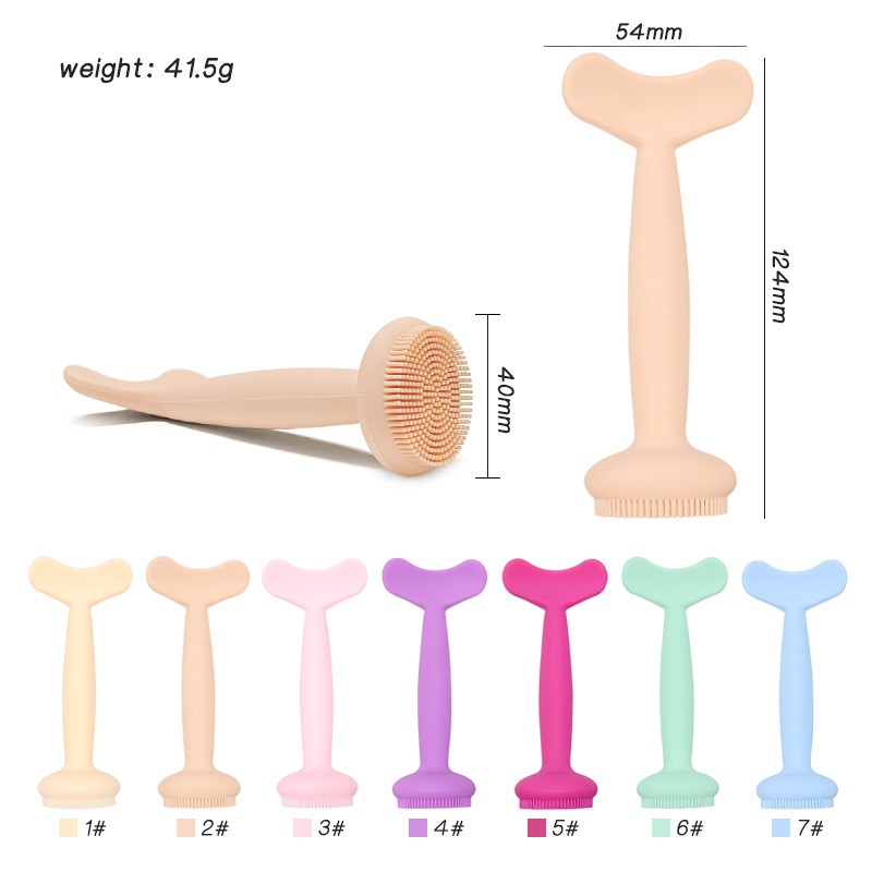 Mask Brush Supplier - 2 in 1 Double Head Soft Bristle Cleansing Massage