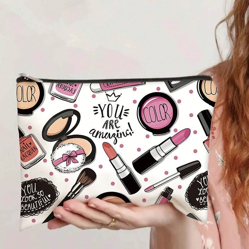 Cosmetic Bag Supplier - Cross-border Hot-selling Printed Letter Large Capacity