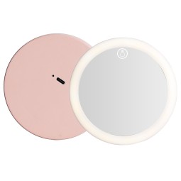 LED Makeup Mirror Supplier - Oval Portable HD Rechargeable Small Gift