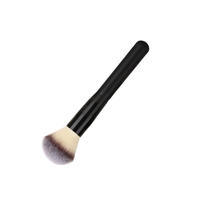 Makeup Brush Manufacturer - Single Black Simple Wooden Handle Custom logo