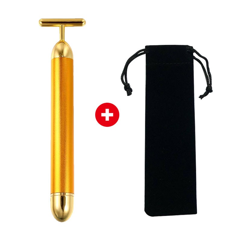 Facial Roller Supplier - YUE 24k Gold Face Lift Bar Vibration Slimming Tool